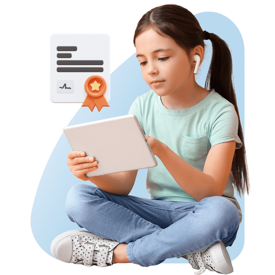 Ohio Online Schools imagen 7 (nombre 2 Young Girl Tablet Airpods Certificate)