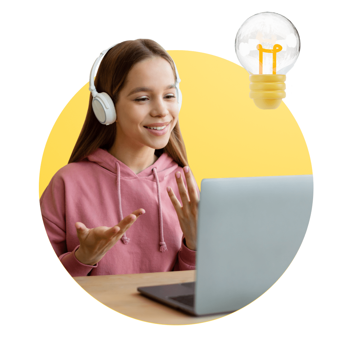 Online Advanced Placement® (AP) and Honors Courses image 4 (name 4 Young Girl Desk Headphones Light 1)