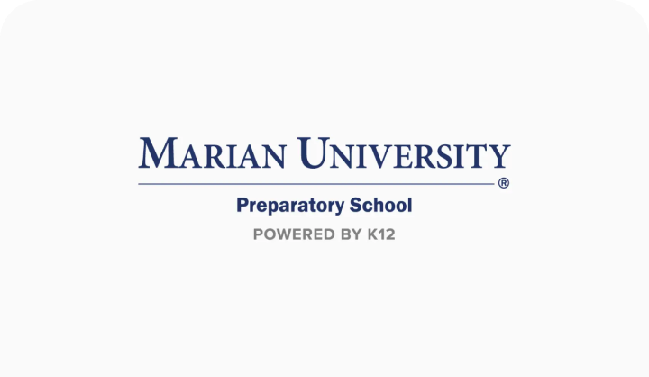 Indiana Choice Scholarship Program image 6 (name K12.com Marian card)