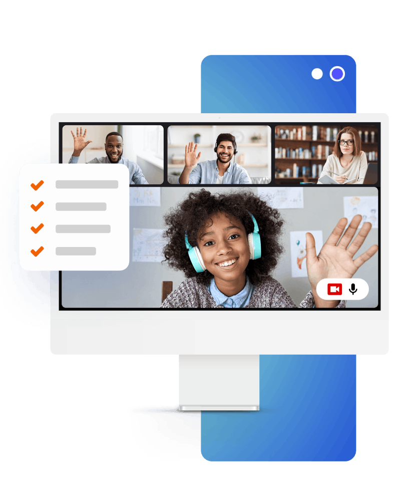 A digital platform for video conferencing showcasing a virtual meeting with several participants visible on the screen.